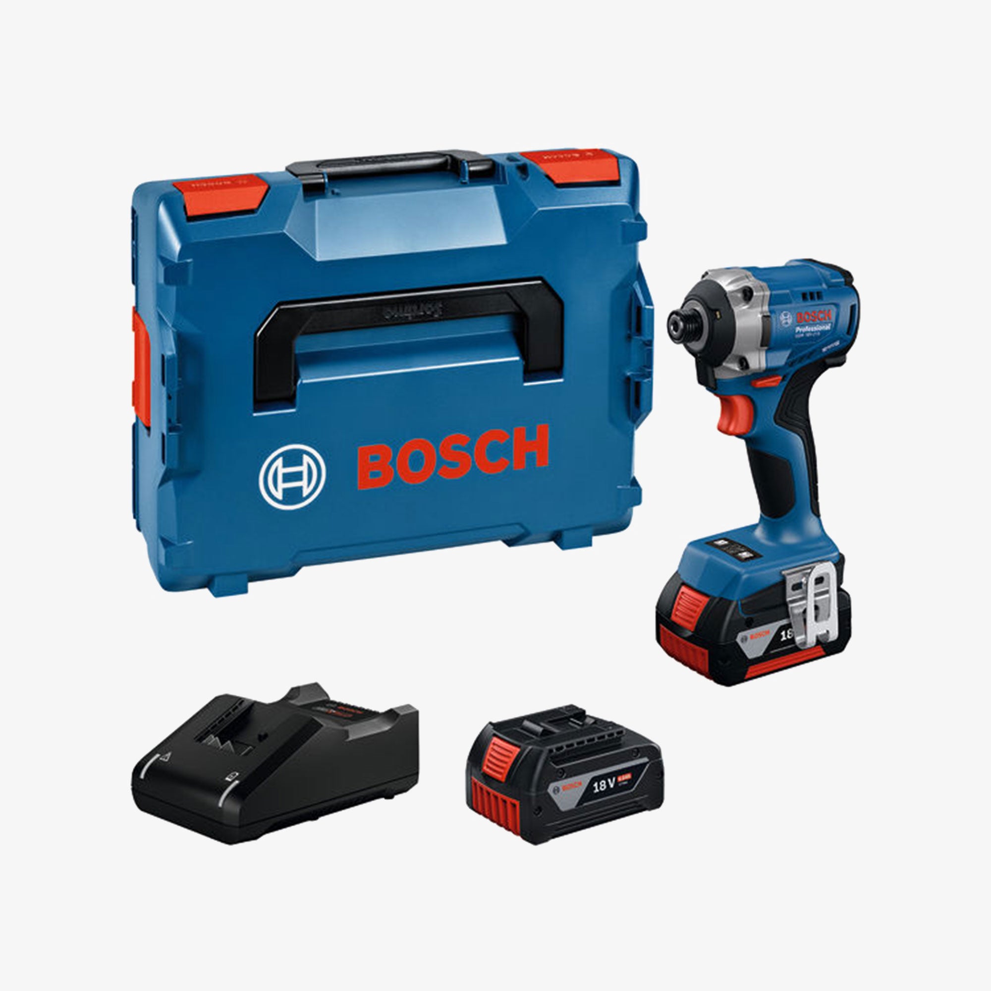 BOSCH 06019N2022 GDR 18V-215 Cordless impact wrench + case + 2 x batteries GBA 18V 2.0Ah 1607A350MA + Charger GAL 18V-20 Professional 2607226297