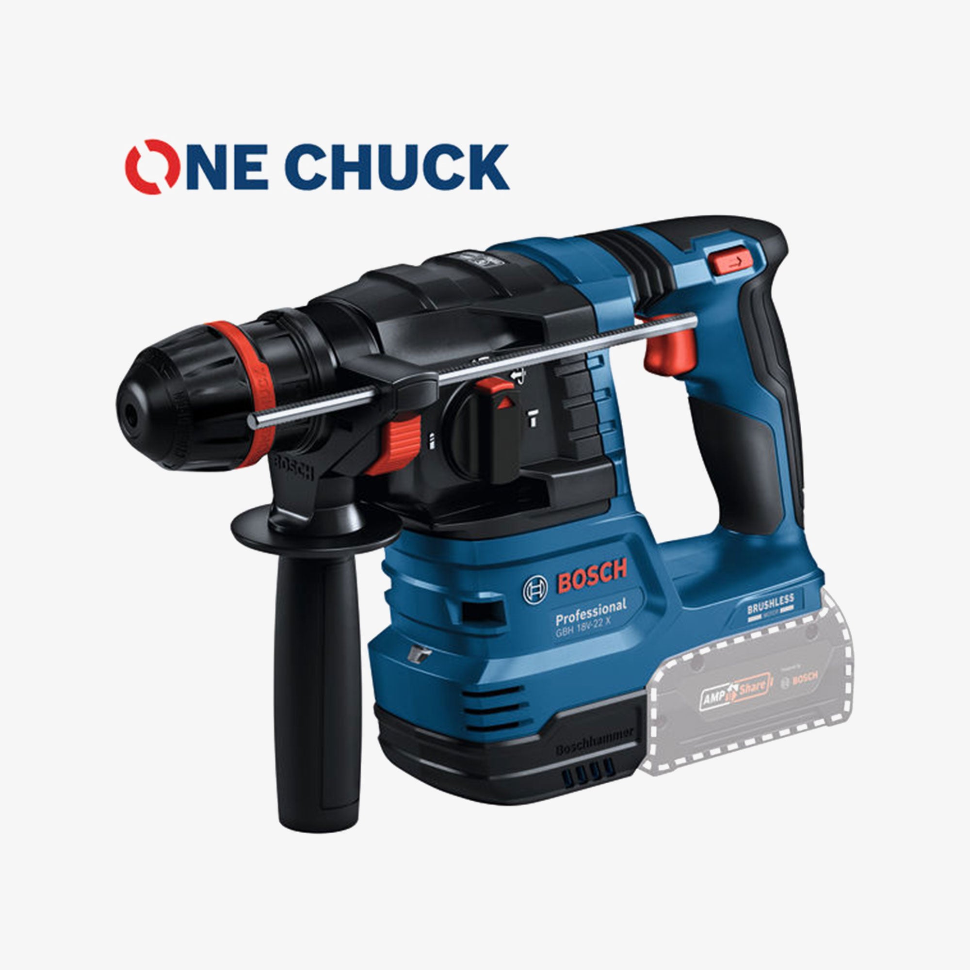 BOSCH 0611924100 GBH 18V-22 X Cordless Rotary Hammer with ONECHUCK System