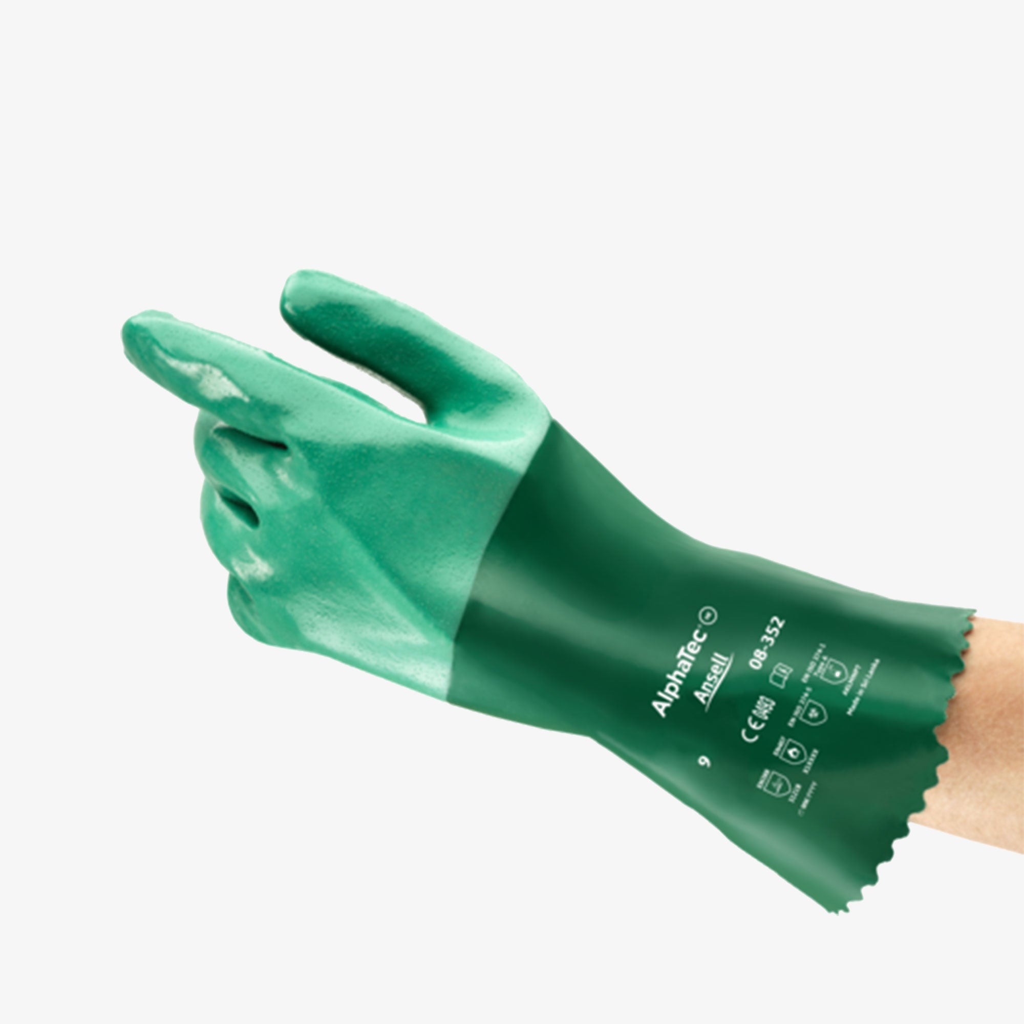 ANSELL AlphaTec 08-352 chemical resistant gloves package - 12 pairs