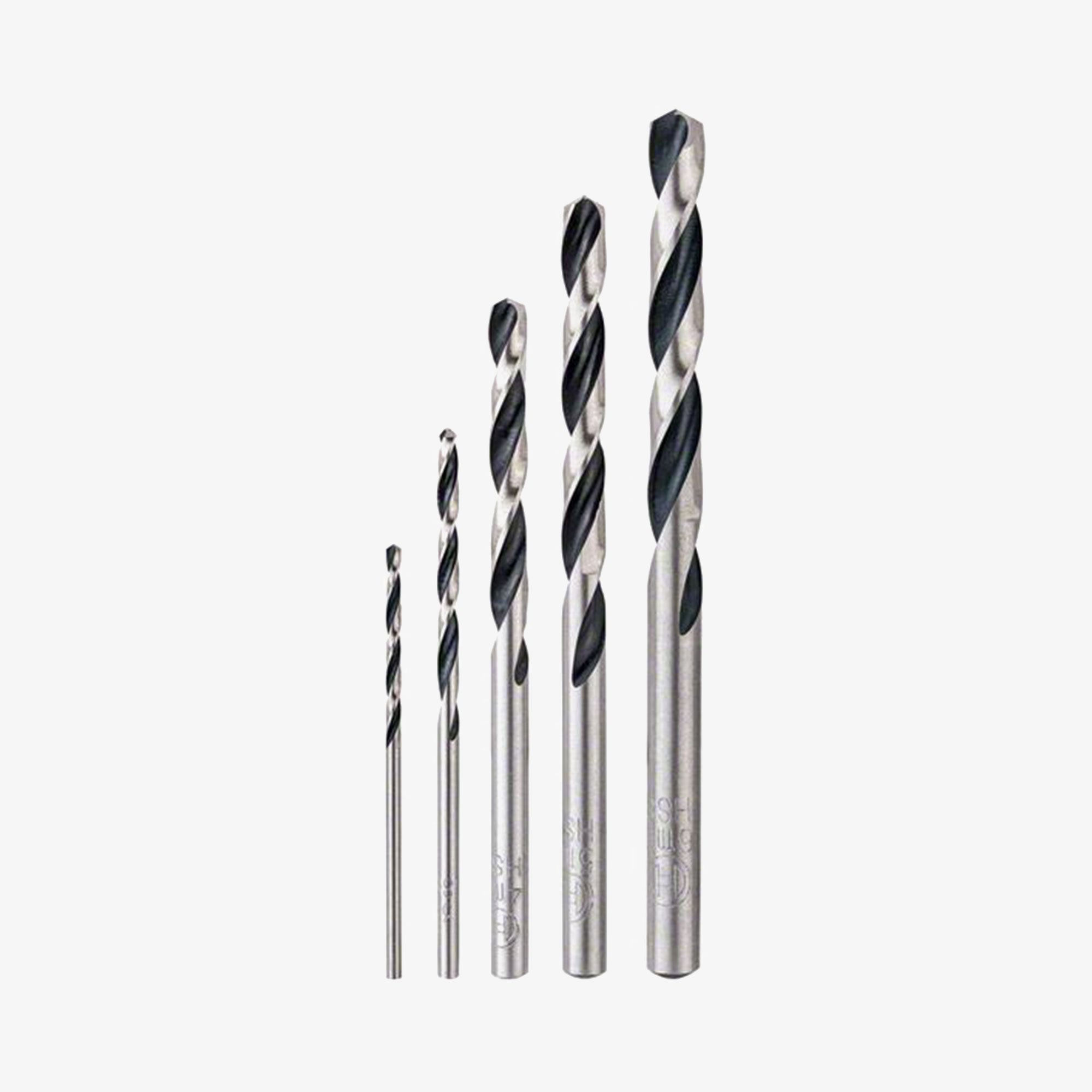 BOSCH 2608577345 Set of 5 spiral drill bits HSS PointTeQ, 2 – 6 mm