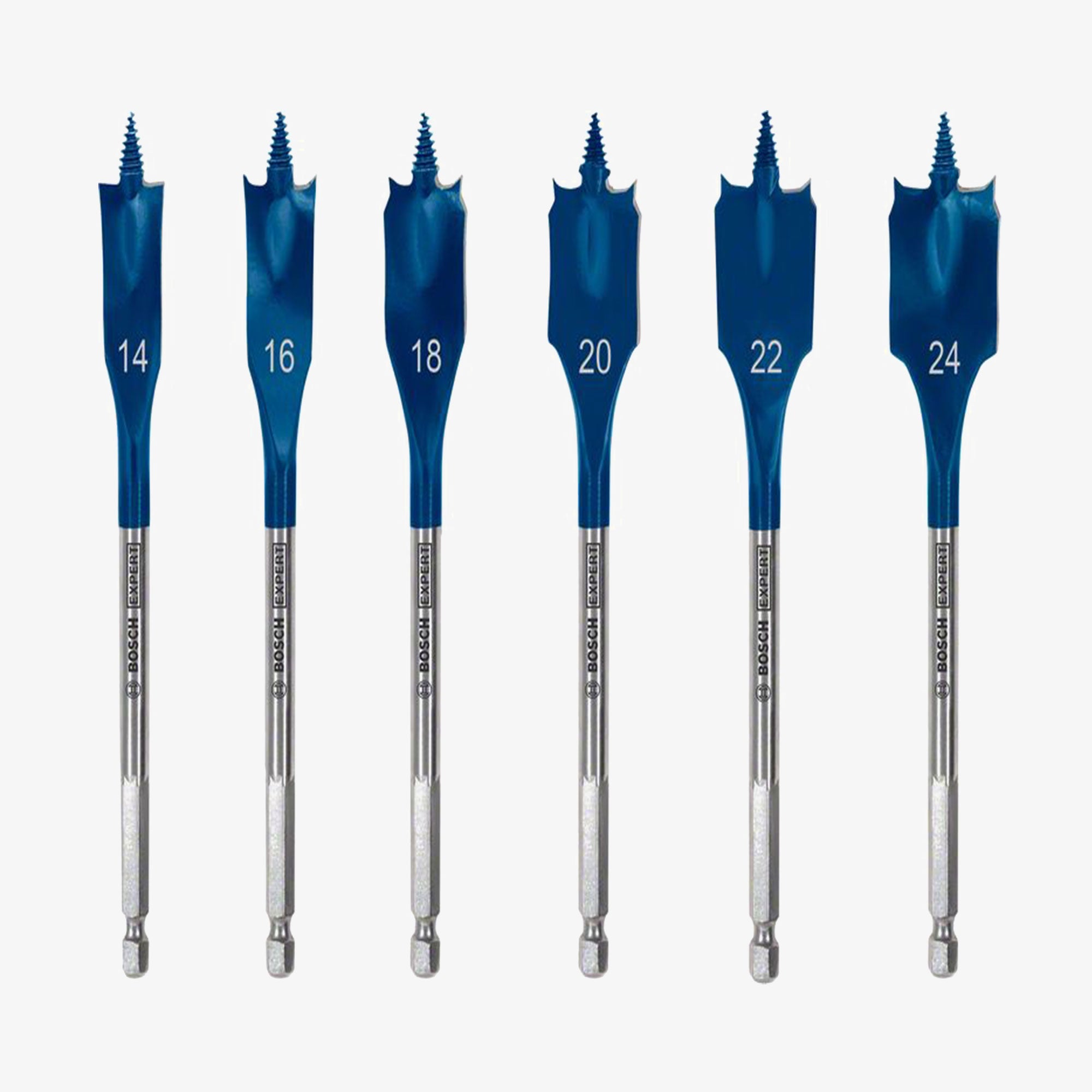 BOSCH 2608900332 Set EXPERT Self Cut Speed Flachfräser, 14/16/18/20/22/24 mm, 6-tlg.