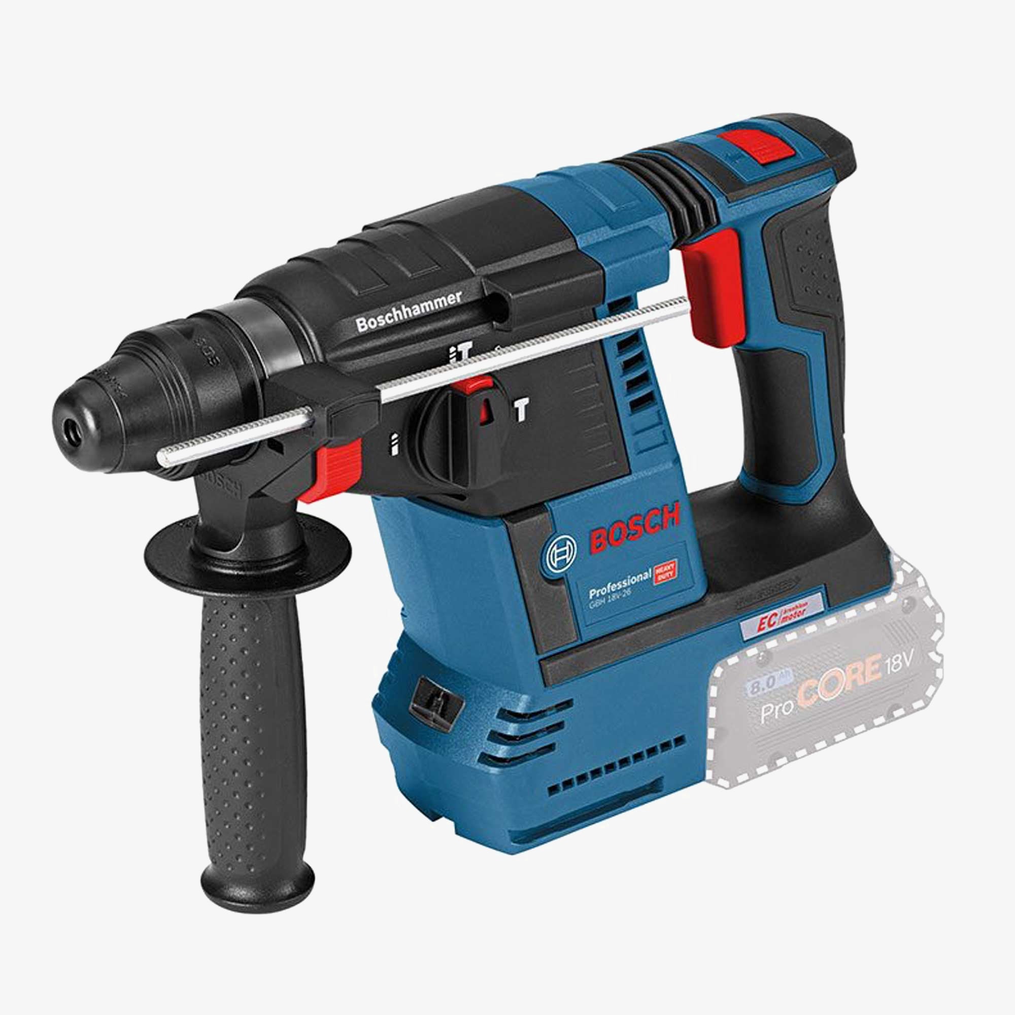 BOSCH 0611909000 GBH 18V-26 Akku-Bohrhammer mit SDS plus System