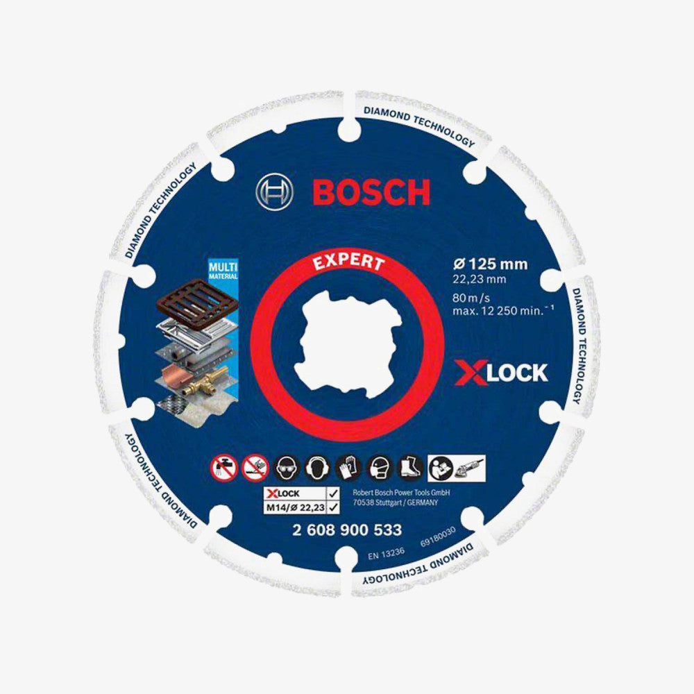BOSCH 2608900533 X-LOCK Diamant-Metallplatte 125 x 22,23 mm