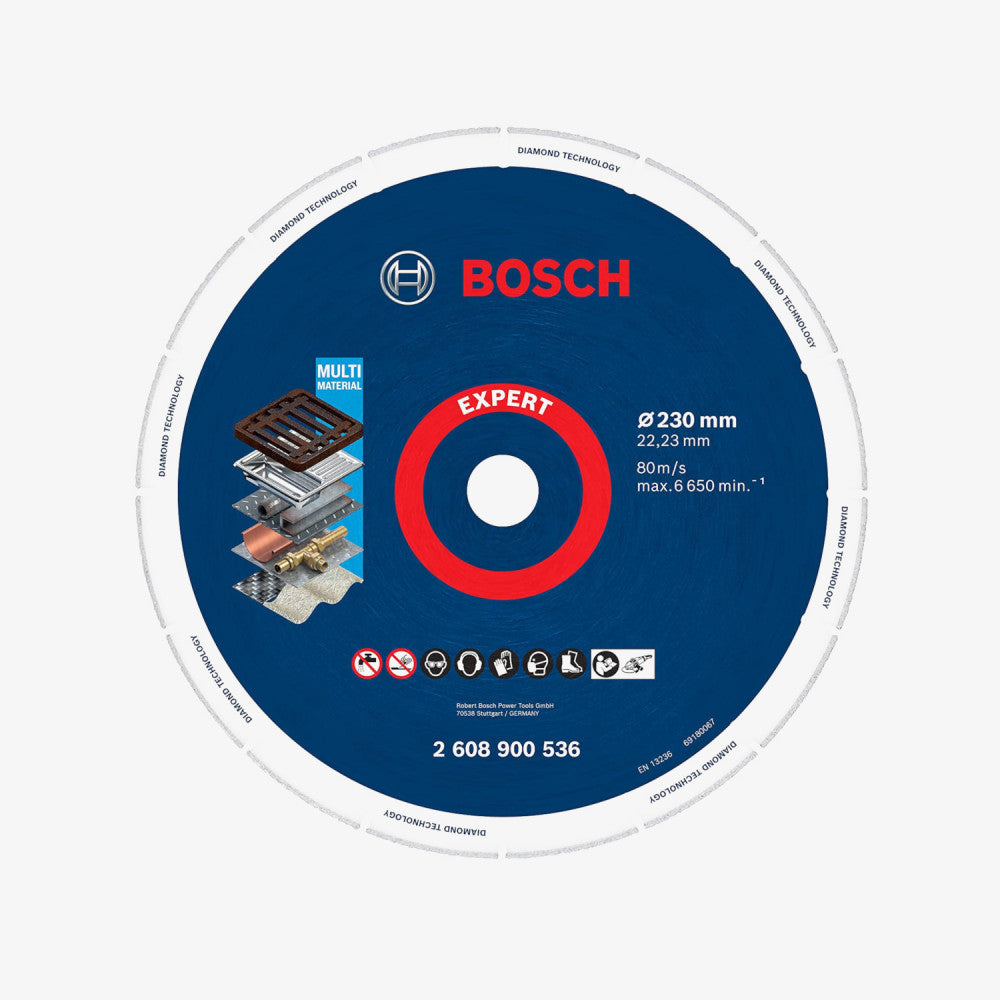 BOSCH 2608900536 Großes Schneidebrett Expert Diamant-Metallscheibe, 230 x 22,23 mm
