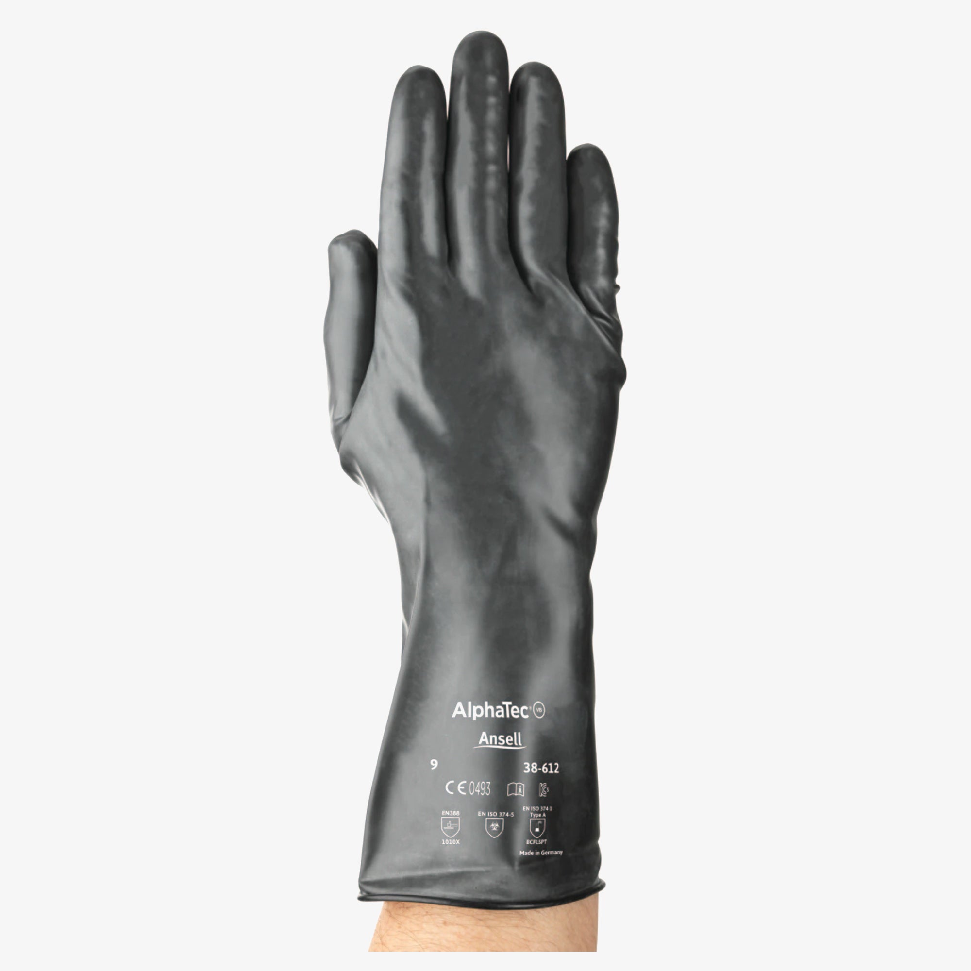 ANSELL AlphaTec 38-612 Butyl chemical resistant gloves