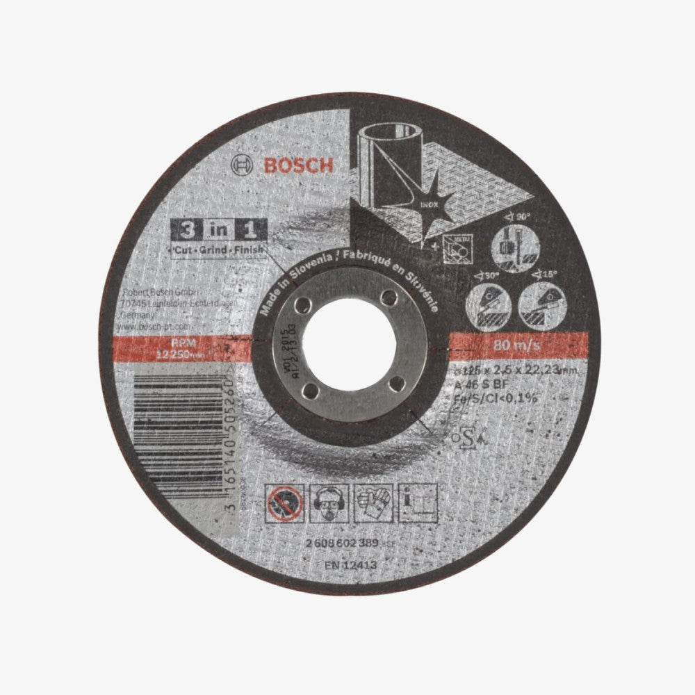 BOSCH 2608602389 Schneidebrett 3in1 125 x 2,5 mm 25 Stk 